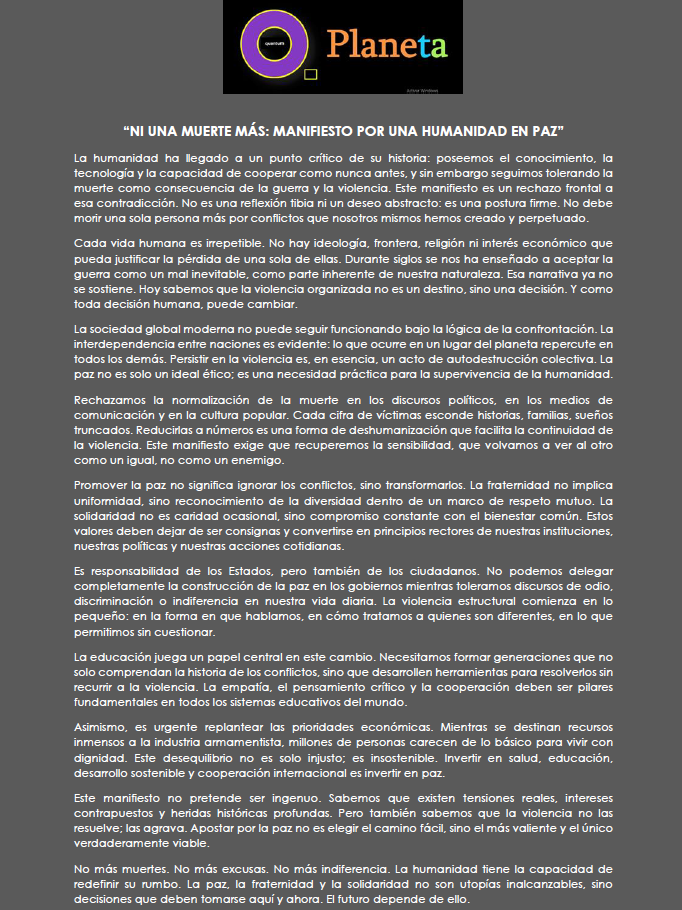 Inicio manifiesto